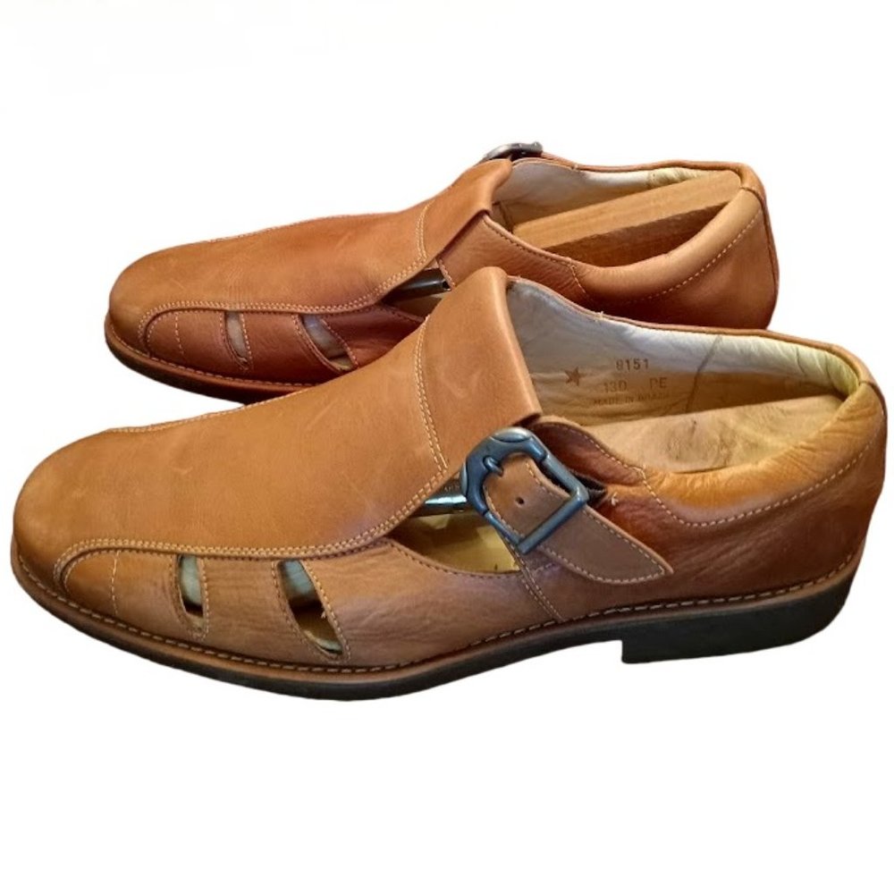 EUC | Sandro Moscoloni | Tan Leather Shoe Sandal | Size 13D - Picture 6 of 16
